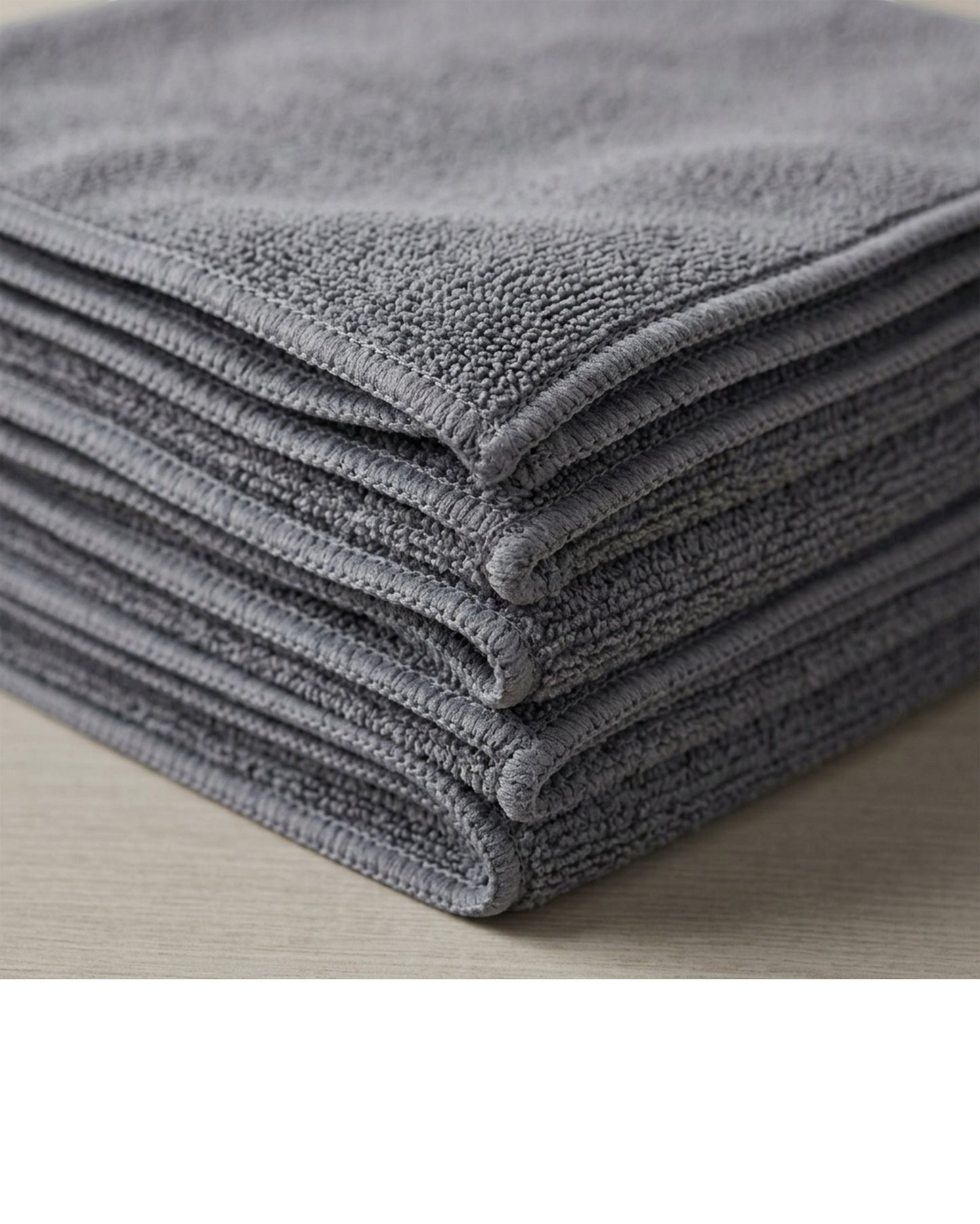 Xvzo Microfiber Cleaning Cloths 30 x 30 cm Gray 6 Pack - Detail view