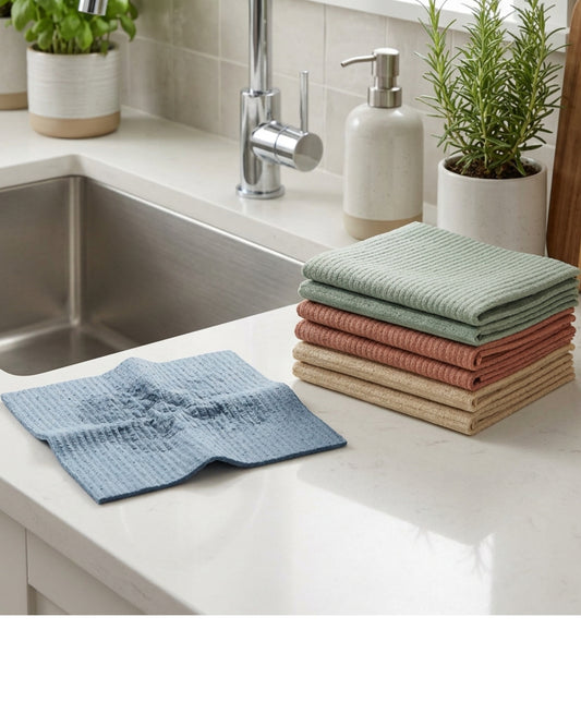 Xvzo Cellulose Sponge Cleaning Cloth Muted Colors 8 Pack - Lifestyle view