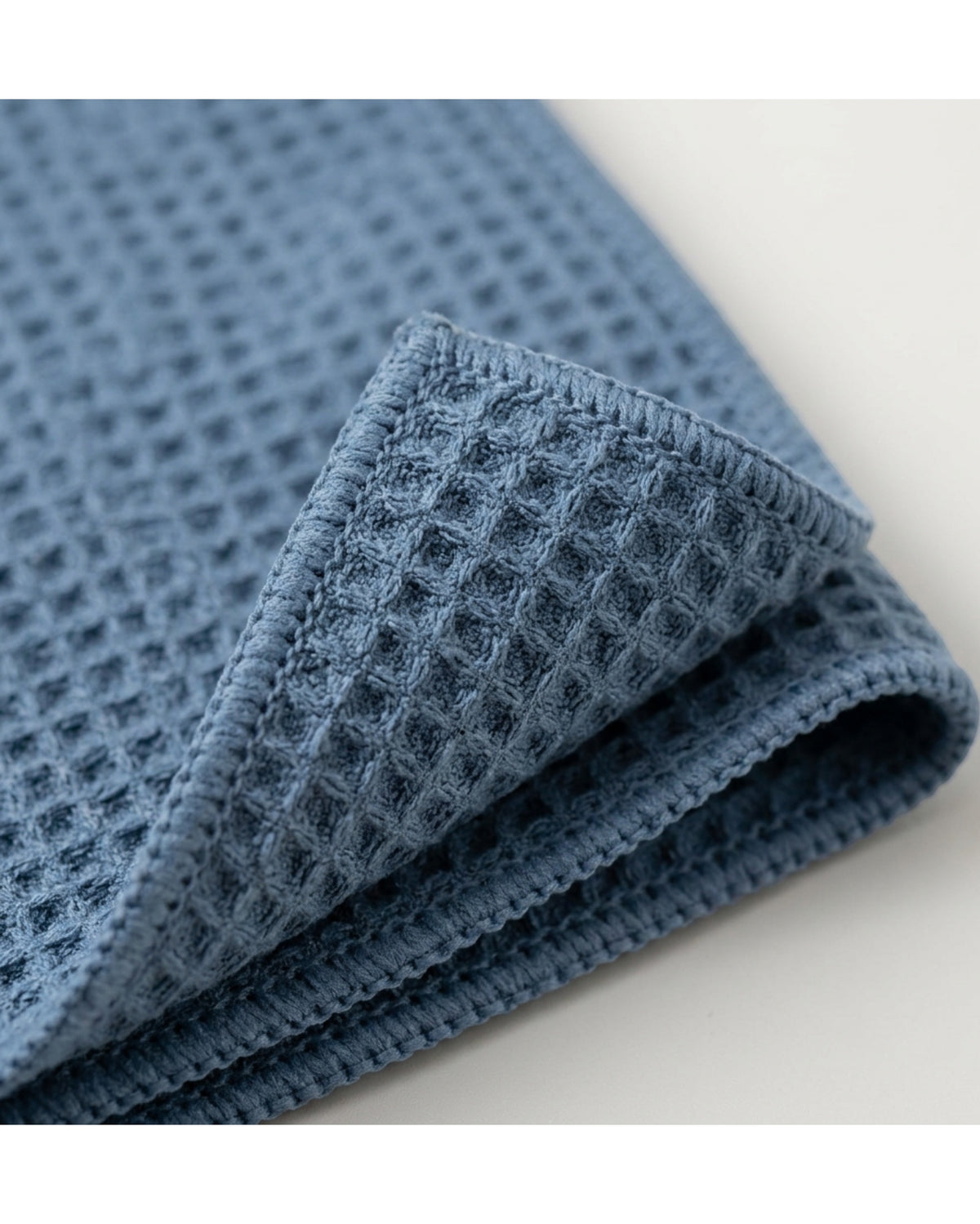 Xvzo Waffle Microfiber Cleaning Cloth Slate Blue 6 Pack - Detail view